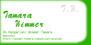 tamara wimmer business card